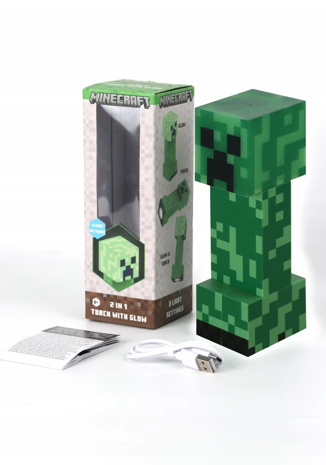 Žibintuvėlis / lampka nocna Minecraft CREEPER 3D 18cm Halantex