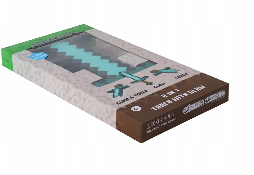 Žibintuvėlis / lampka nocna Minecraft Diamentowy Miecz 3D 40 cm Halantex