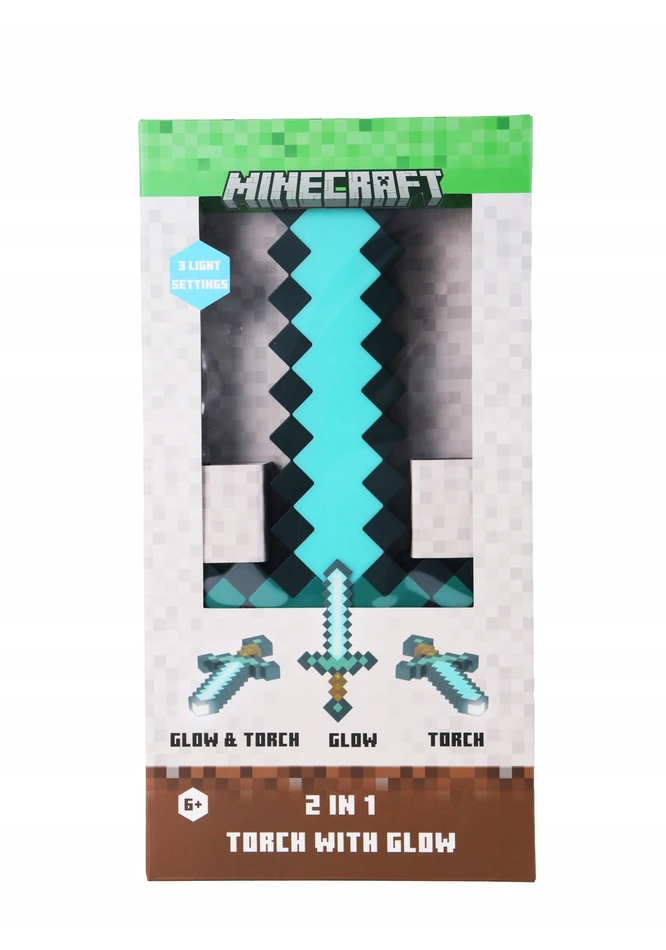 Žibintuvėlis / lampka nocna Minecraft Diamentowy Miecz 3D 40 cm Halantex