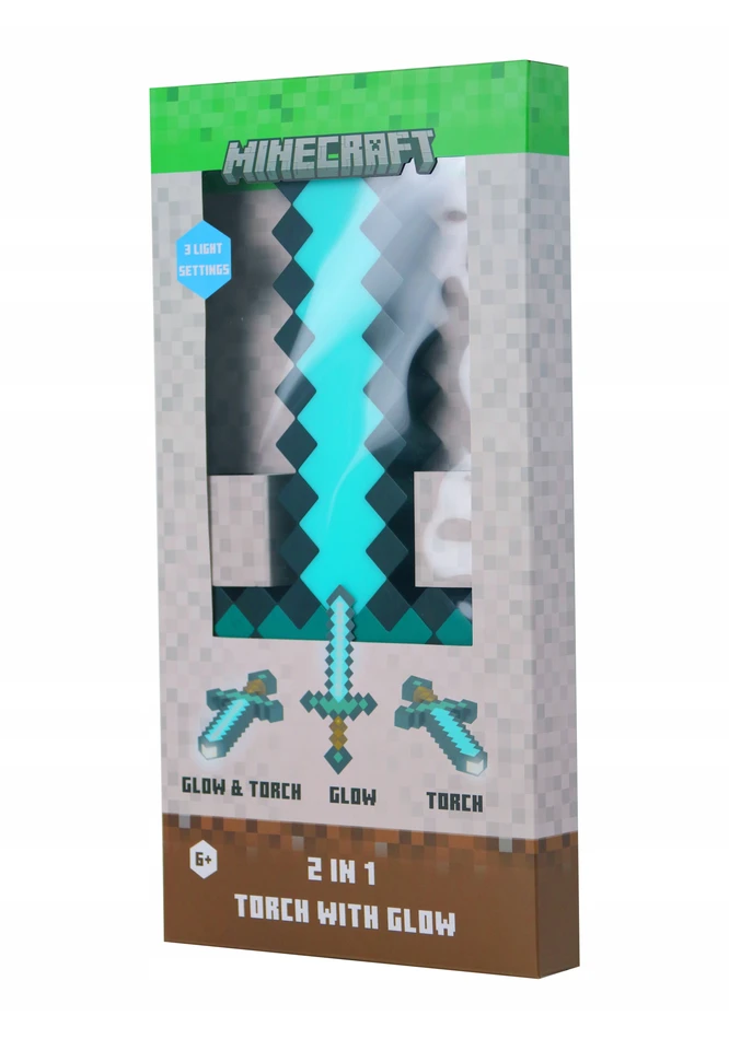 Žibintuvėlis / lampka nocna Minecraft Diamentowy Miecz 3D 40 cm Halantex