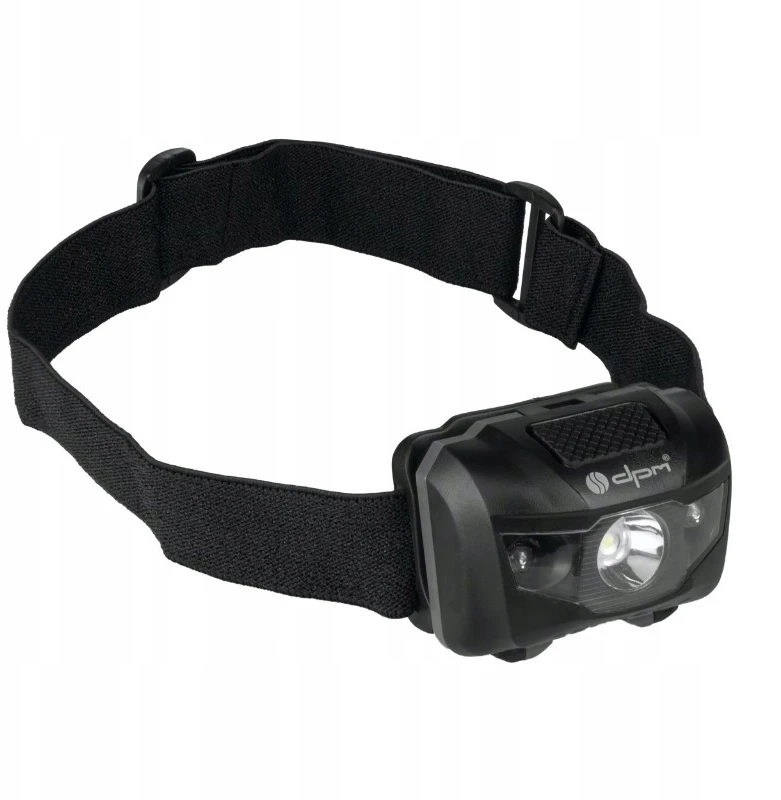 žibintuvėlis LED, DPM, 50 m, 70lm, baterijos, juoda, (24)