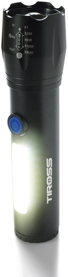 Žibintuvėlis Tiross Žibintuvėlis metalo sp. USB C 1200mAh TIROSS TS-2254