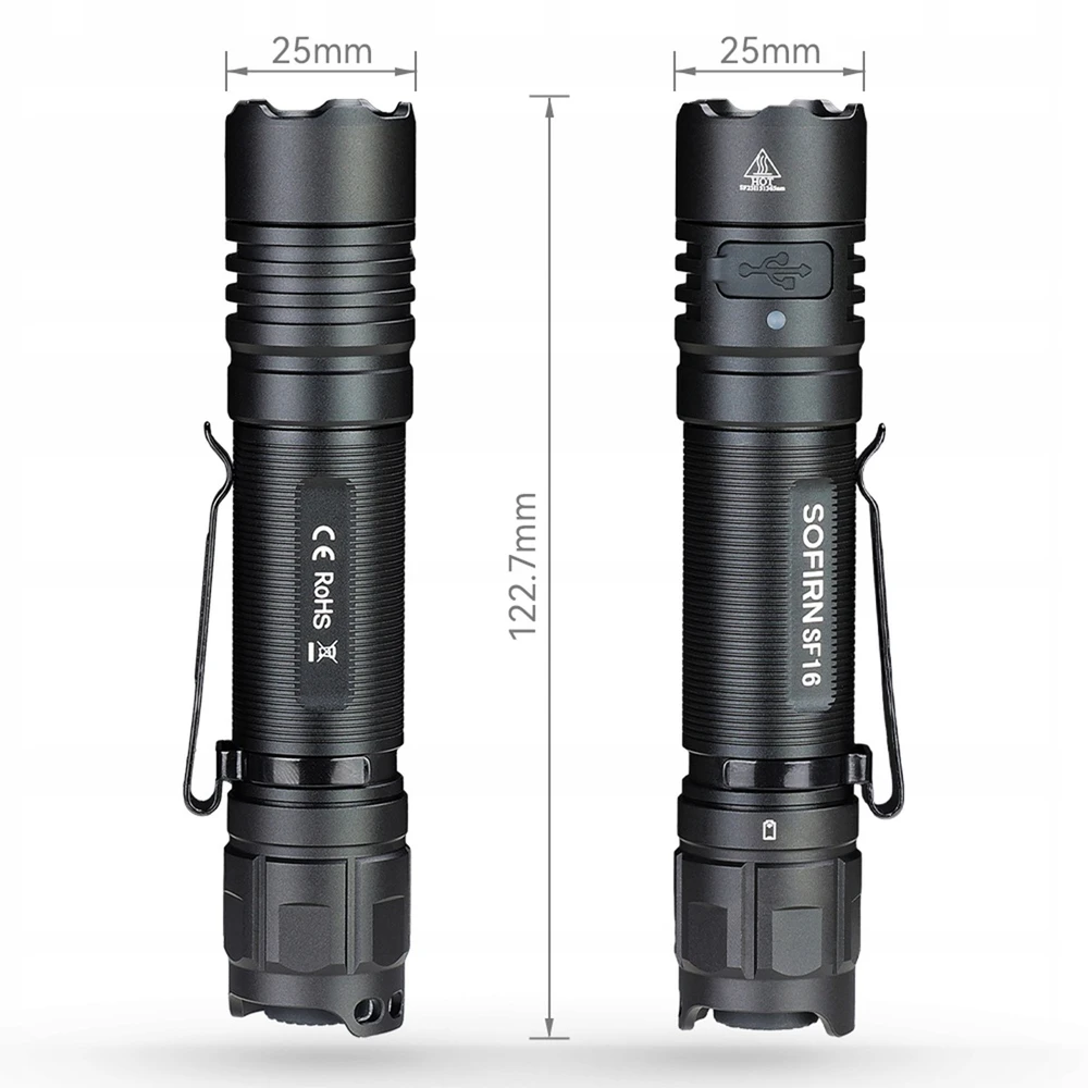 Žibintuvėlis UV LED Akumulatorowa Sofirn SF16 365 nm do Bursztynu USB-C IPX8