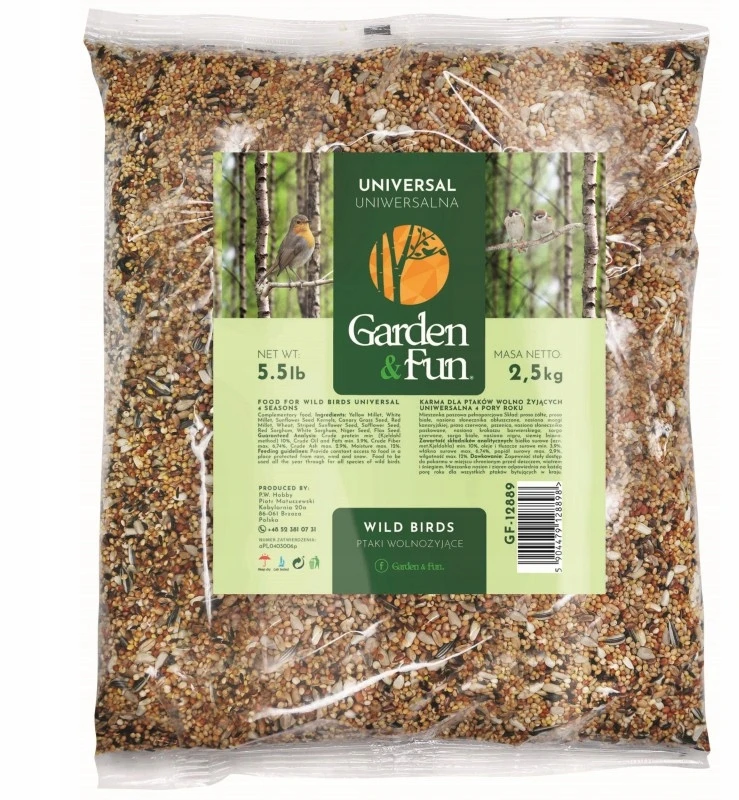Garden&Fun Žiemojantiems laukiniams paukščiams skirtas pašaras 2,5kg GF-12889