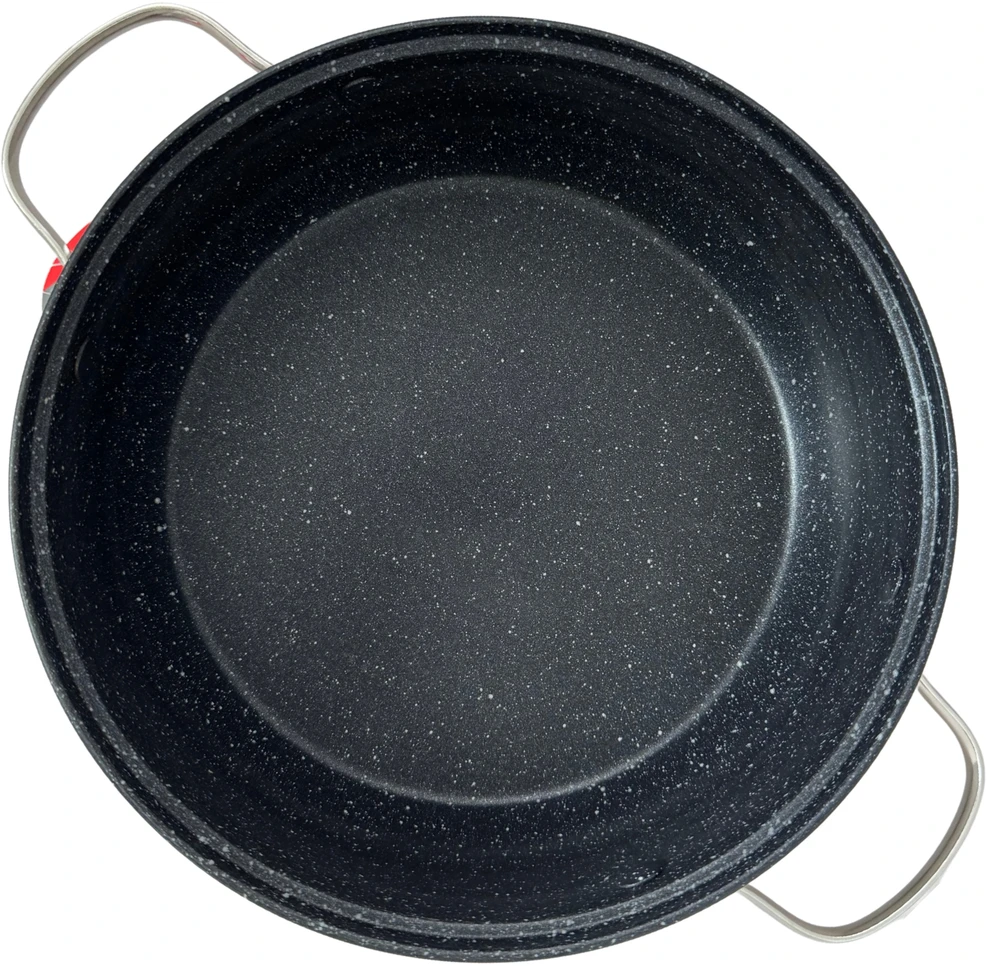 Zilner DIDELIS KIETAS PUODAS PLATUS PADAŽAS SU MARMURO DANGA 26cm 5,0L