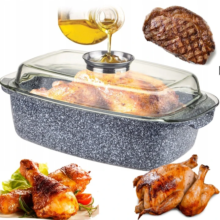 Zilner DIDELIS MARMURINIS KERAMINIS skrudinimo puodas HEAVY POT NElipnus aromatas