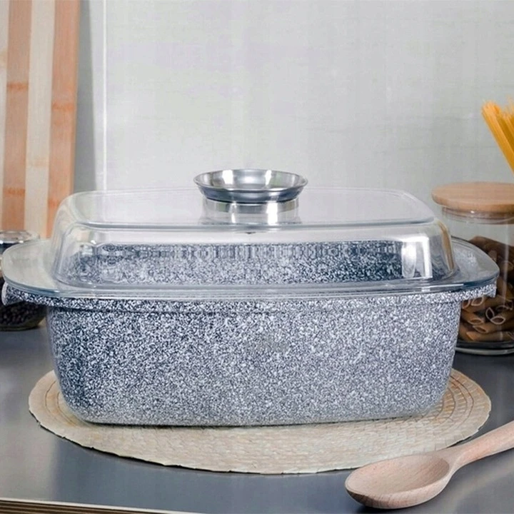 Zilner DIDELIS MARMURINIS KERAMINIS skrudinimo puodas HEAVY POT NElipnus aromatas