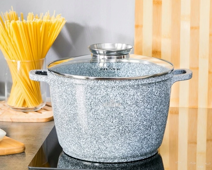 Zilner Didelis marmurinis puodas 32cm / 14l su nelimpančia danga