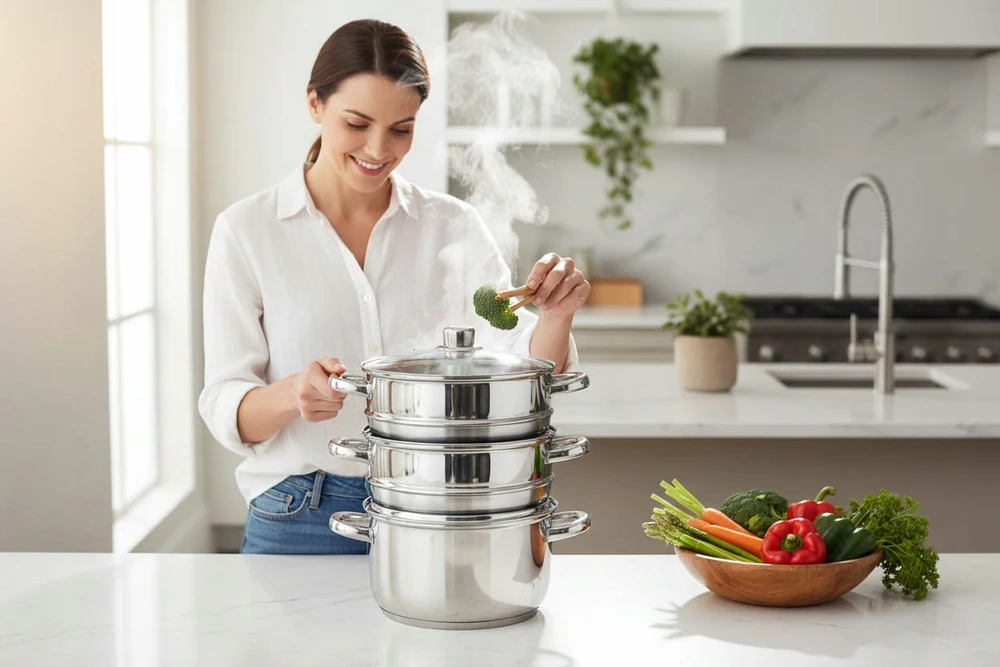 Zilner Garinimo puodas 22 cm garintuvas 5 elementų ZL-9708