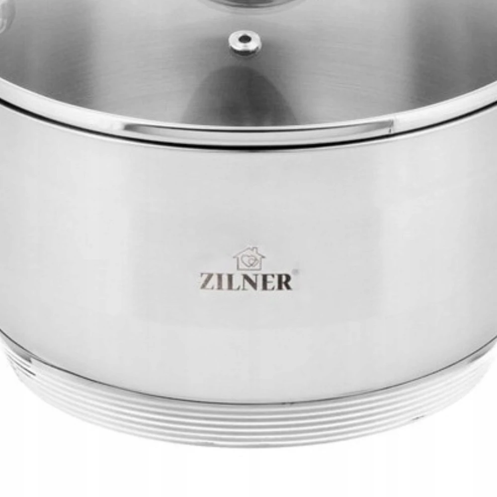 Zilner MAŽAS nerūdijančio plieno PUODAS SU DANČIU INDUKCINIŲ DUJŲ PUODAS 16cm 1,8L