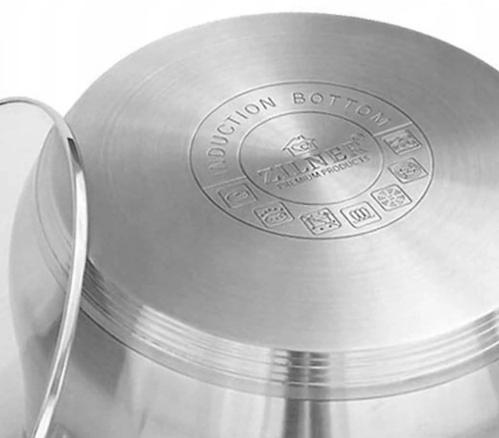 Zilner MAŽAS nerūdijančio plieno PUODAS SU DANČIU INDUKCINIŲ DUJŲ PUODAS 16cm 1,8L