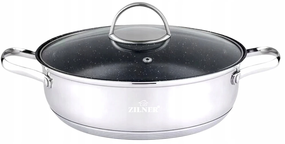 Zilner ŽEMAS PUODAS, GILUS PLIENINIS KEDUMAS, PREMIUM STORDAS, 26 cm. / 4,5 l