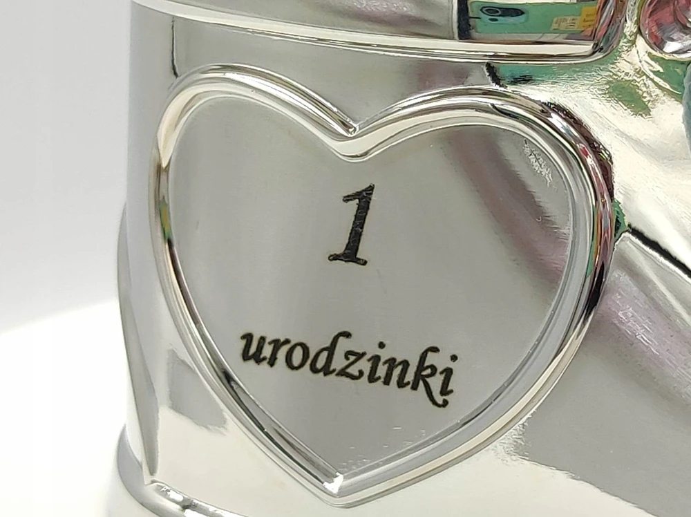 Zilverstad SKARBONKA BUCIK PREZENT NA CHRZEST ROCZEK URODZINY GRAWER PAMIATKA CHRZTU