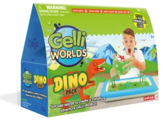 ZIMPLI KIDS GELLA KURIMO RINKINYS SU FIGURĖLĖMIS IR DINO PAdėklu 3+