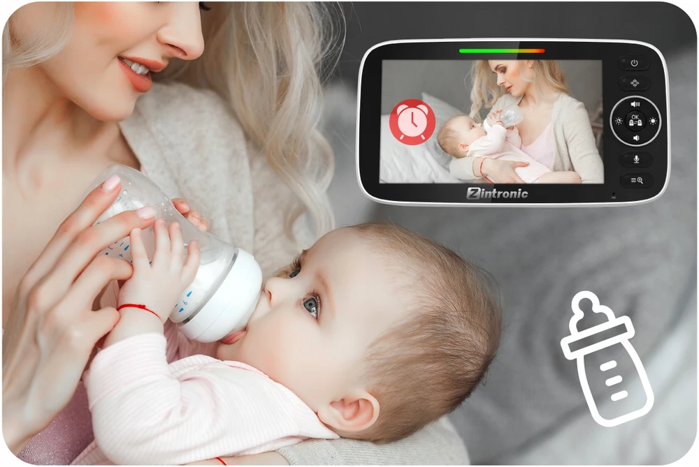 Zintronic Rotary Electronic Baby Monitorius 5" kamera + ekranas tiesioginis vaizdas