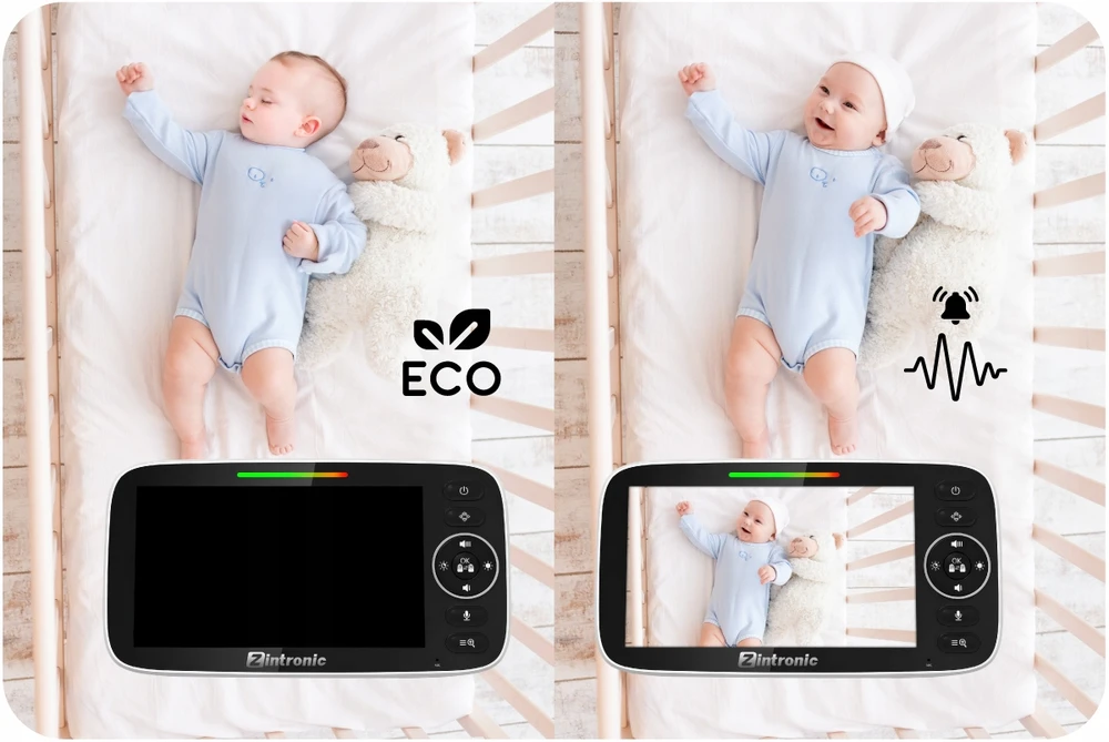 Zintronic Rotary Electronic Baby Monitorius 5" kamera + ekranas tiesioginis vaizdas