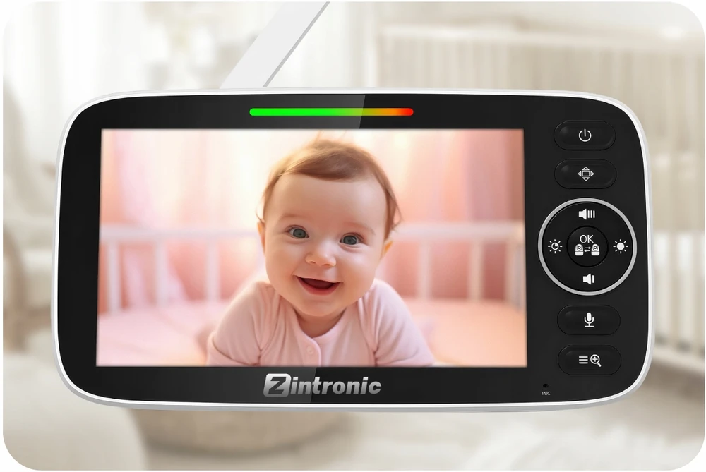 Zintronic Rotary Electronic Baby Monitorius 5" kamera + ekranas tiesioginis vaizdas