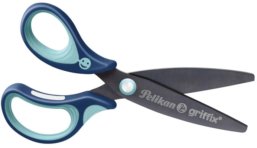 Pelikan Žirklės kairiarank. bukais galais GRIFFIX 14cm mėta-tamsiai mėlynos