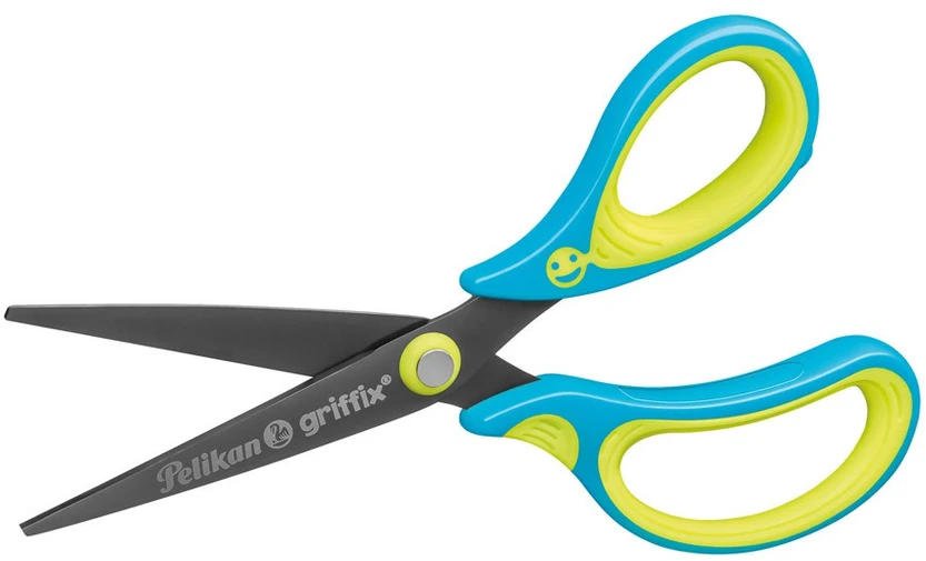Pelikan Žirklės GRIFFIX "R", 15 cm, neon melsvos