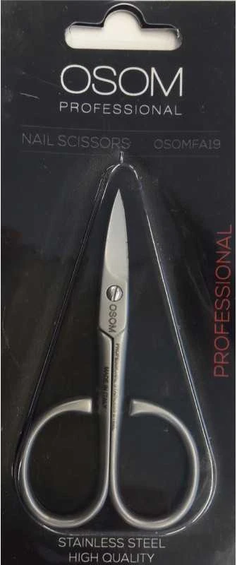 Osom Professional nerūdijančio plieno žirklutės nagams, 9 cm, išlenktos, smailiu galu