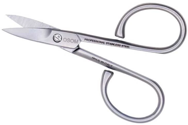 Osom Professional nerūdijančio plieno žirklutės nagams, 9 cm, išlenktos, smailiu galu