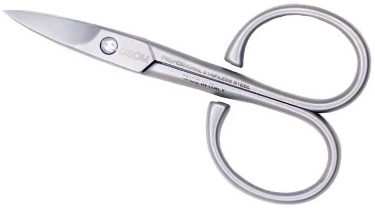 Osom Professional nerūdijančio plieno žirklutės nagams, 9 cm, išlenktos, smailiu galu