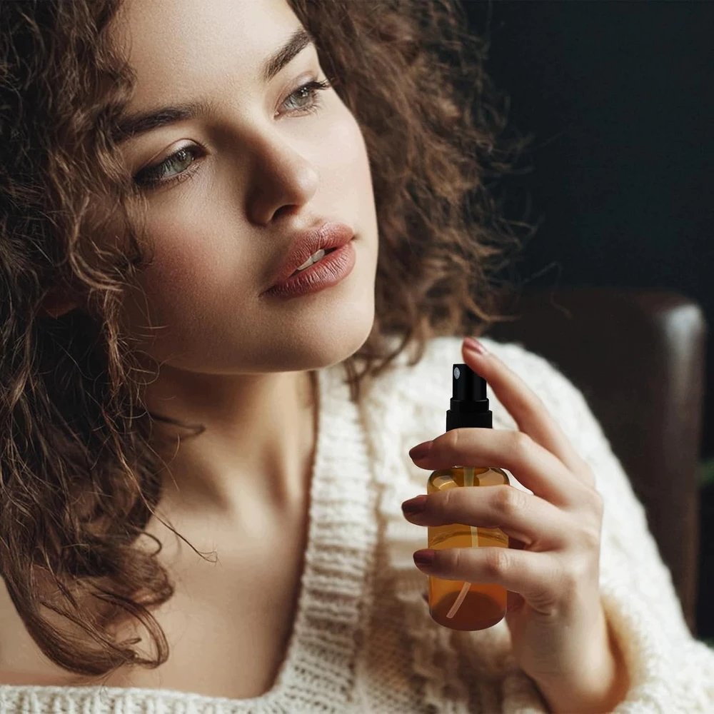 Ziyao 3X50 ml RUDO STIKLO BUTELIAI SU PURŠKTUVO RINKINYS FONDAIS