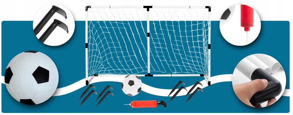 Zlaro 2in1 Dideli futbolo vartai 185x120 cm su kamuoliu ir pompa