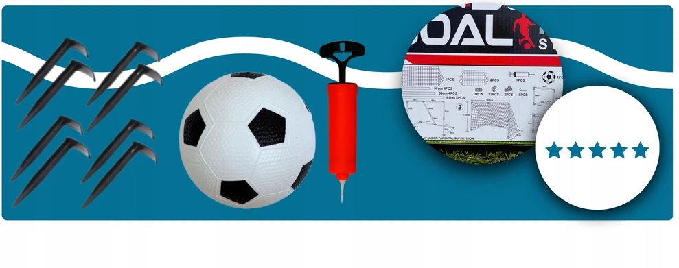 Zlaro 2in1 Dideli futbolo vartai 185x120 cm su kamuoliu ir pompa