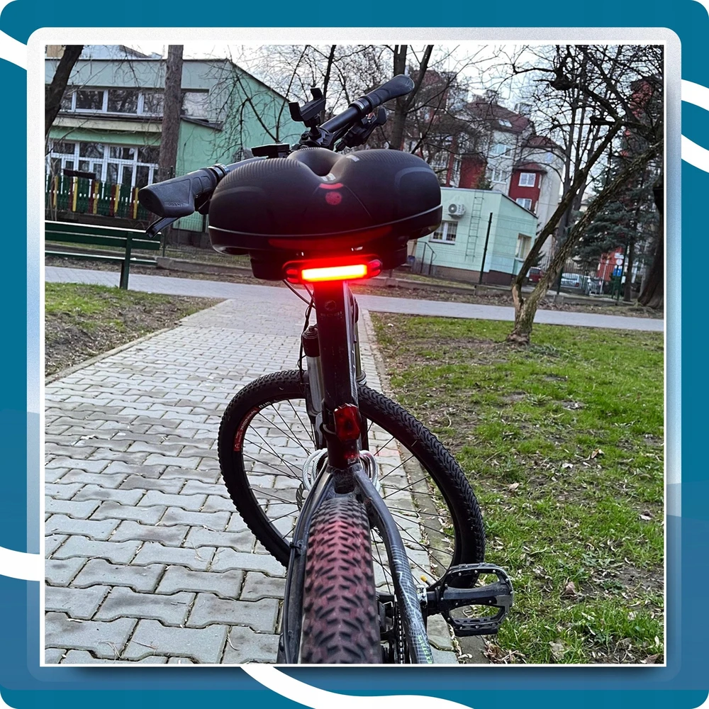 Zlaro Ergonomiškas platus dviračio balnelis su LED šviesa