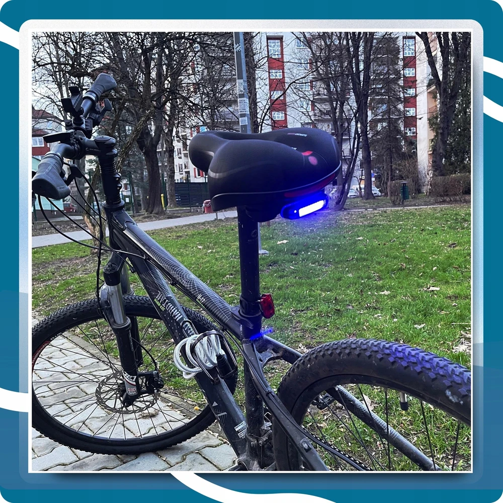 Zlaro Ergonomiškas platus dviračio balnelis su LED šviesa