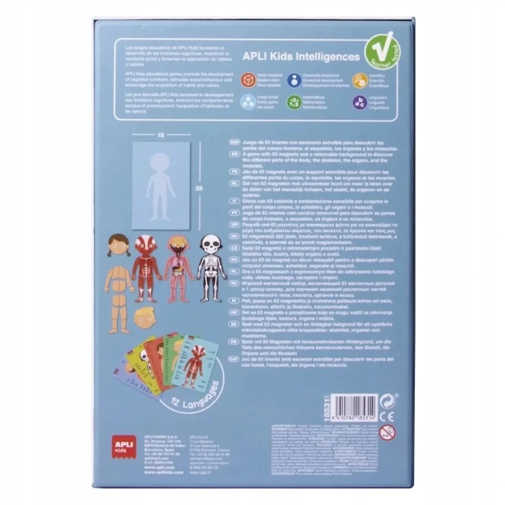 Apli Kids Magnetinis žaidimas-dėlionė „Žmogaus kūnas”