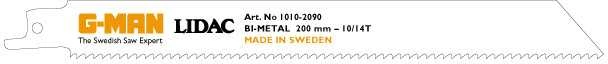 G Man Zobenzāģa asmenys metalui BiM 200mm 10/14T (2 vnt.)