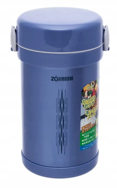 Zojirushi maisto termosas 880ml, mėlynas, su maišeliu
