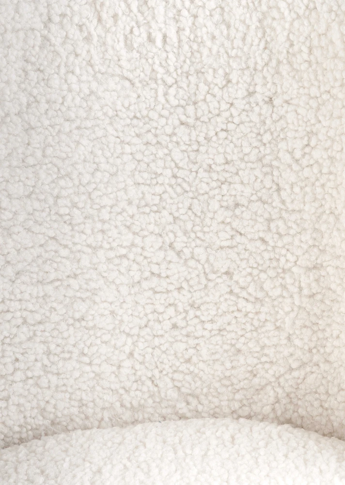 ZOLA Bouclé kėdė Creamy Gold – šiluma ir stilinga elegancija