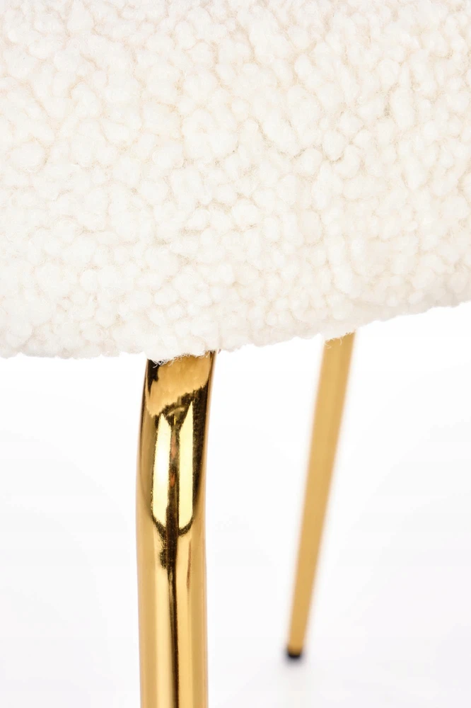 ZOLA Bouclé kėdė Creamy Gold – šiluma ir stilinga elegancija