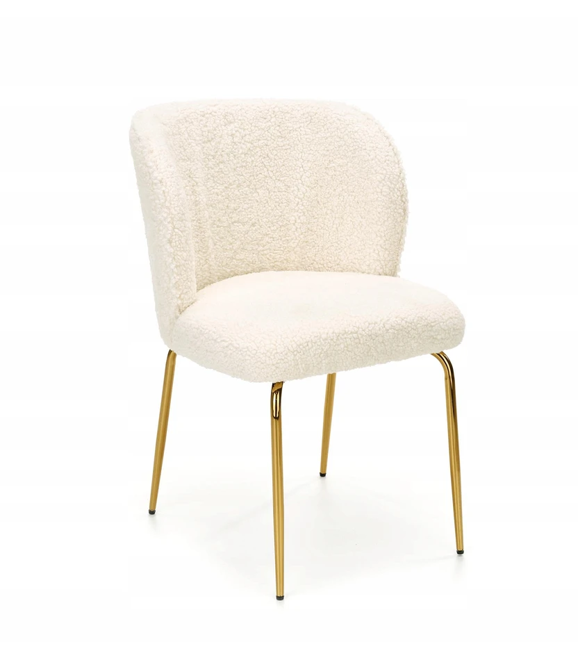 ZOLA Bouclé kėdė Creamy Gold – šiluma ir stilinga elegancija