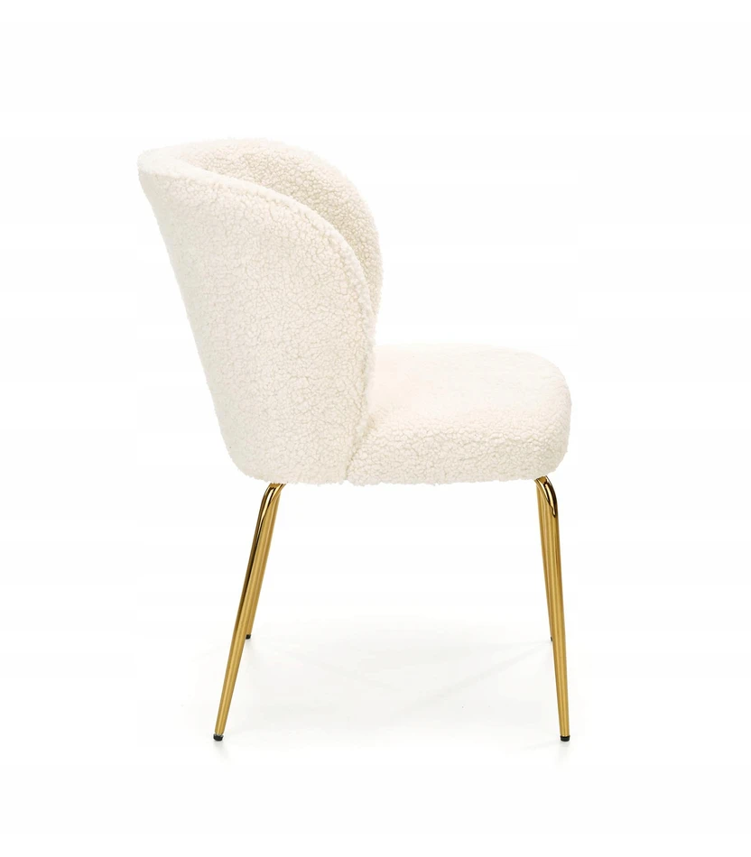 ZOLA Bouclé kėdė Creamy Gold – šiluma ir stilinga elegancija
