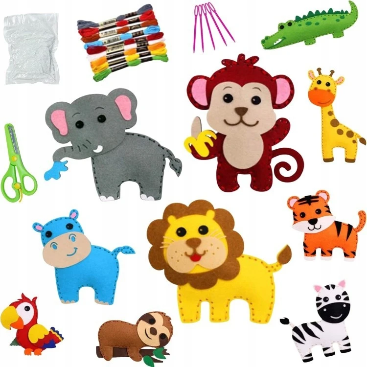 Zoo Felt gyvūnų siuvimo rinkiniai CREATIVE FELT UNICORNS SET