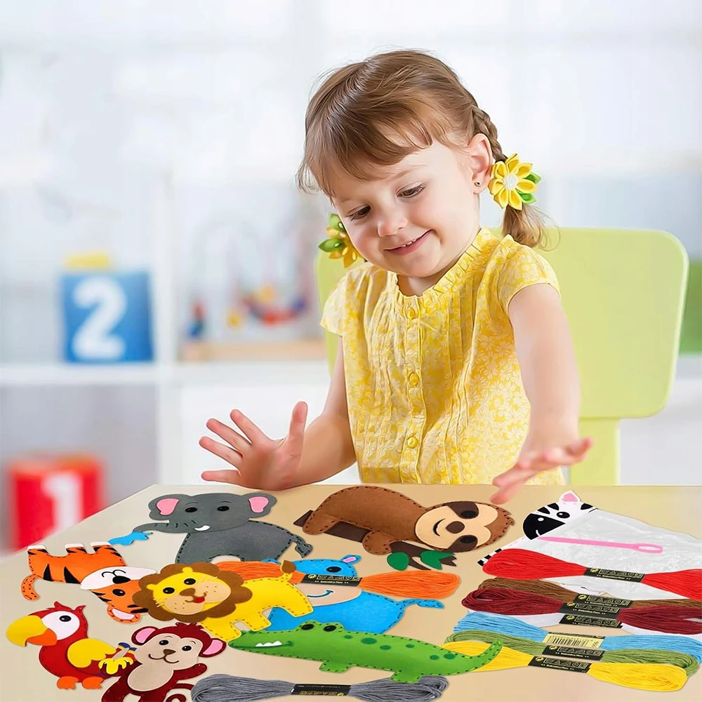Zoo Felt gyvūnų siuvimo rinkiniai CREATIVE FELT UNICORNS SET