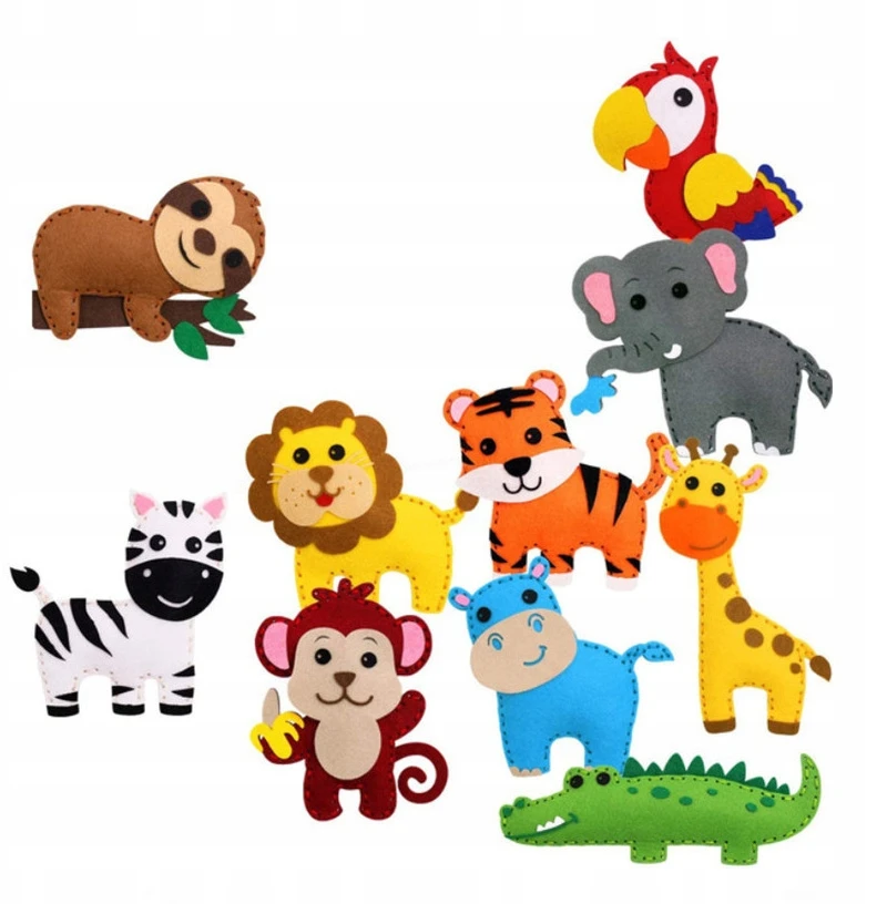 Zoo Felt gyvūnų siuvimo rinkiniai CREATIVE FELT UNICORNS SET