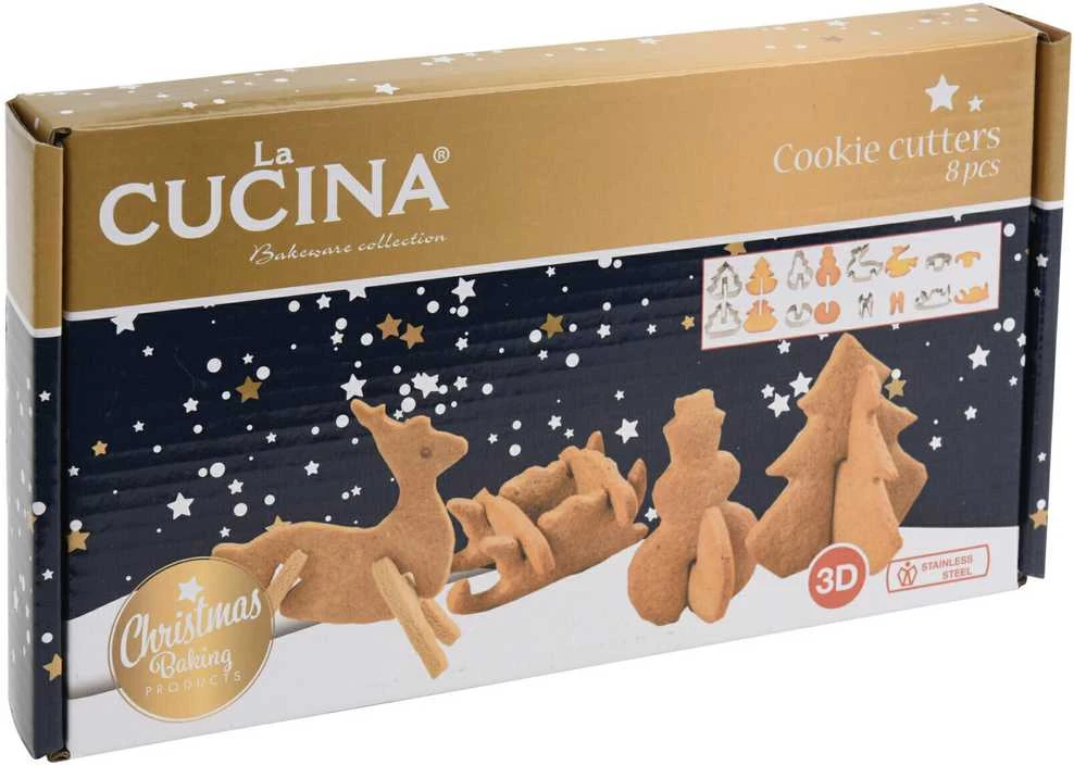 Zs La Cucina Sausainių formelės Kalėdoms 3D 8 vnt.