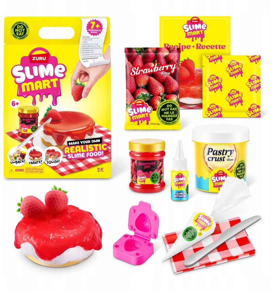 Zuru „Slime Mart“ – mažas pirkinių krepšelis – braškių sūrio pyragas