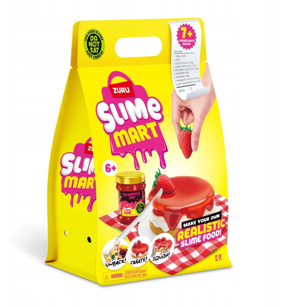Zuru „Slime Mart“ – mažas pirkinių krepšelis – braškių sūrio pyragas
