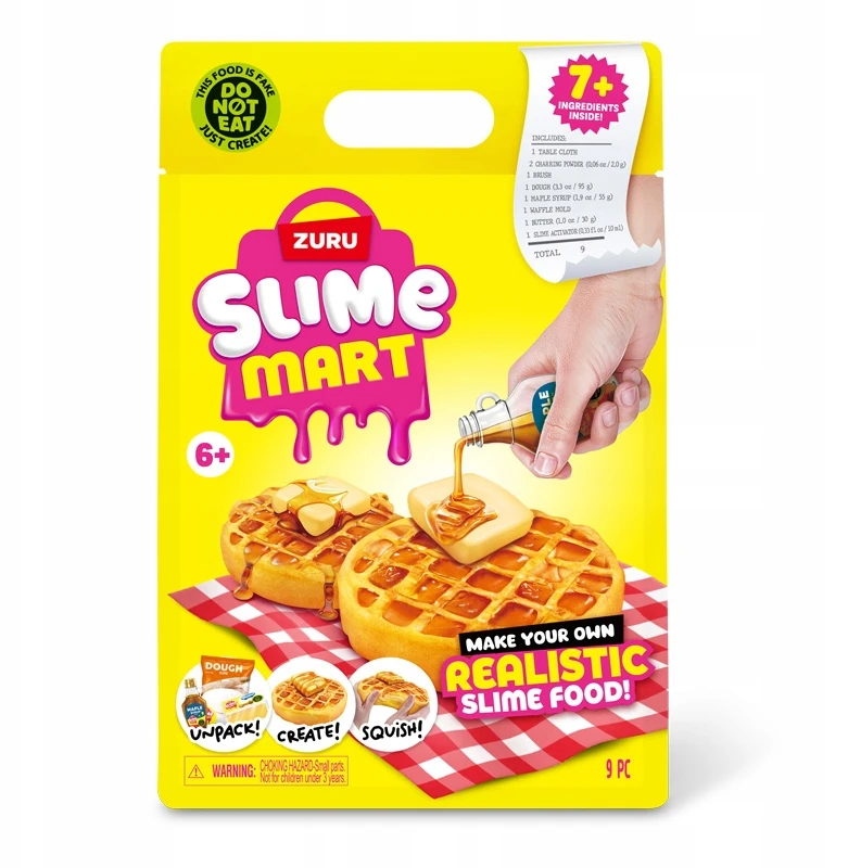 ZURU SLIME MART MAŽAS PIRKINIŲ MAIŠELIS DESERTAS S1 „pasidaryk pats“ GLUTEK RINKINYS DESERTAI Vafliai