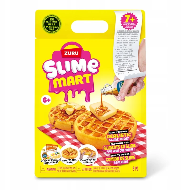 ZURU SLIME MART MAŽAS PIRKINIŲ MAIŠELIS DESERTAS S1 „pasidaryk pats“ GLUTEK RINKINYS DESERTAI Vafliai