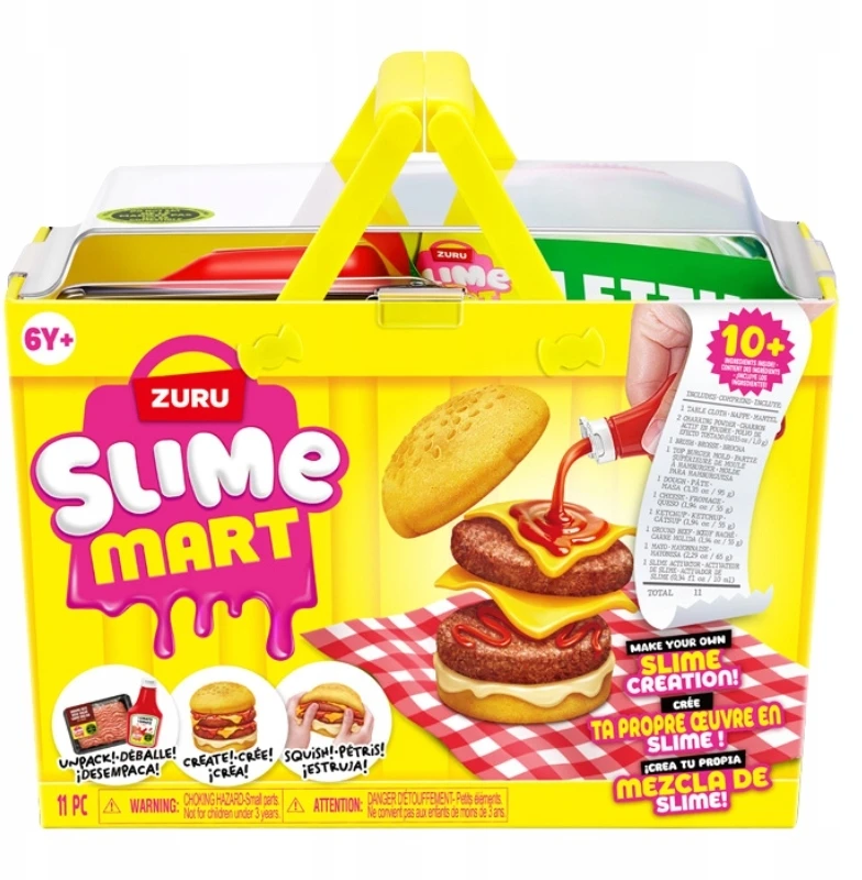 Zuru SLIME MART S1 BURGER PLASTIC DIY KŪRYBINIS RINKINYS 6+ M. ​​VAIKAMS