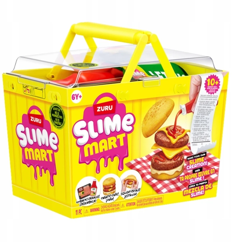 Zuru SLIME MART S1 BURGER PLASTIC DIY KŪRYBINIS RINKINYS 6+ M. ​​VAIKAMS