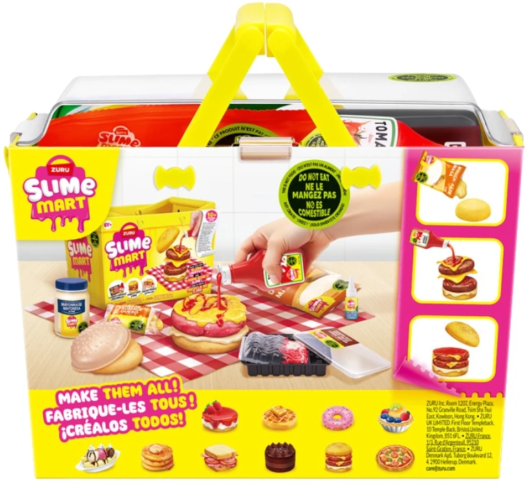 Zuru SLIME MART S1 BURGER PLASTIC DIY KŪRYBINIS RINKINYS 6+ M. ​​VAIKAMS