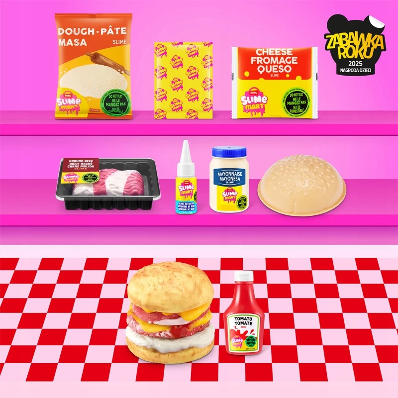 Zuru SLIME MART S1 BURGER PLASTIC DIY KŪRYBINIS RINKINYS 6+ M. ​​VAIKAMS